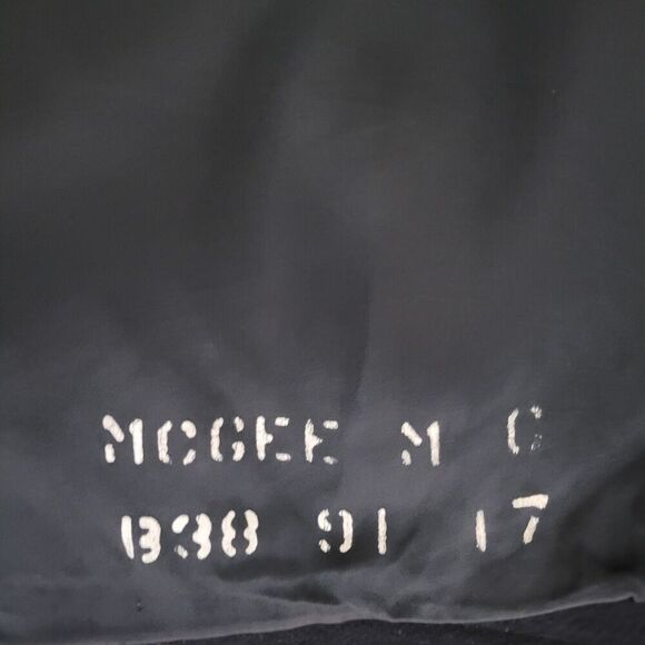 Vintage US Navy Pea Coat Mens 38 Black Wool Kersey 60s USA Military Issue Sailor - Picture 7 of 11